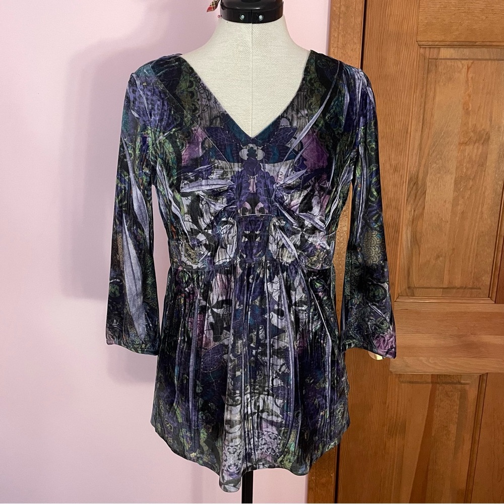 Apt. 9 Velvet Shirt 70s style